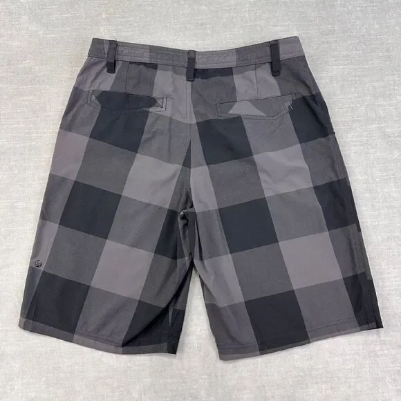 lululemon athletica Charcoal and Black Plaid Athletic Shorts - Picture 2 of 8